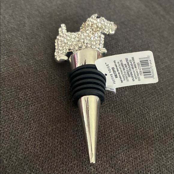 Other - Sparkling Scottie Dog Crystal Wine Stopper nwt